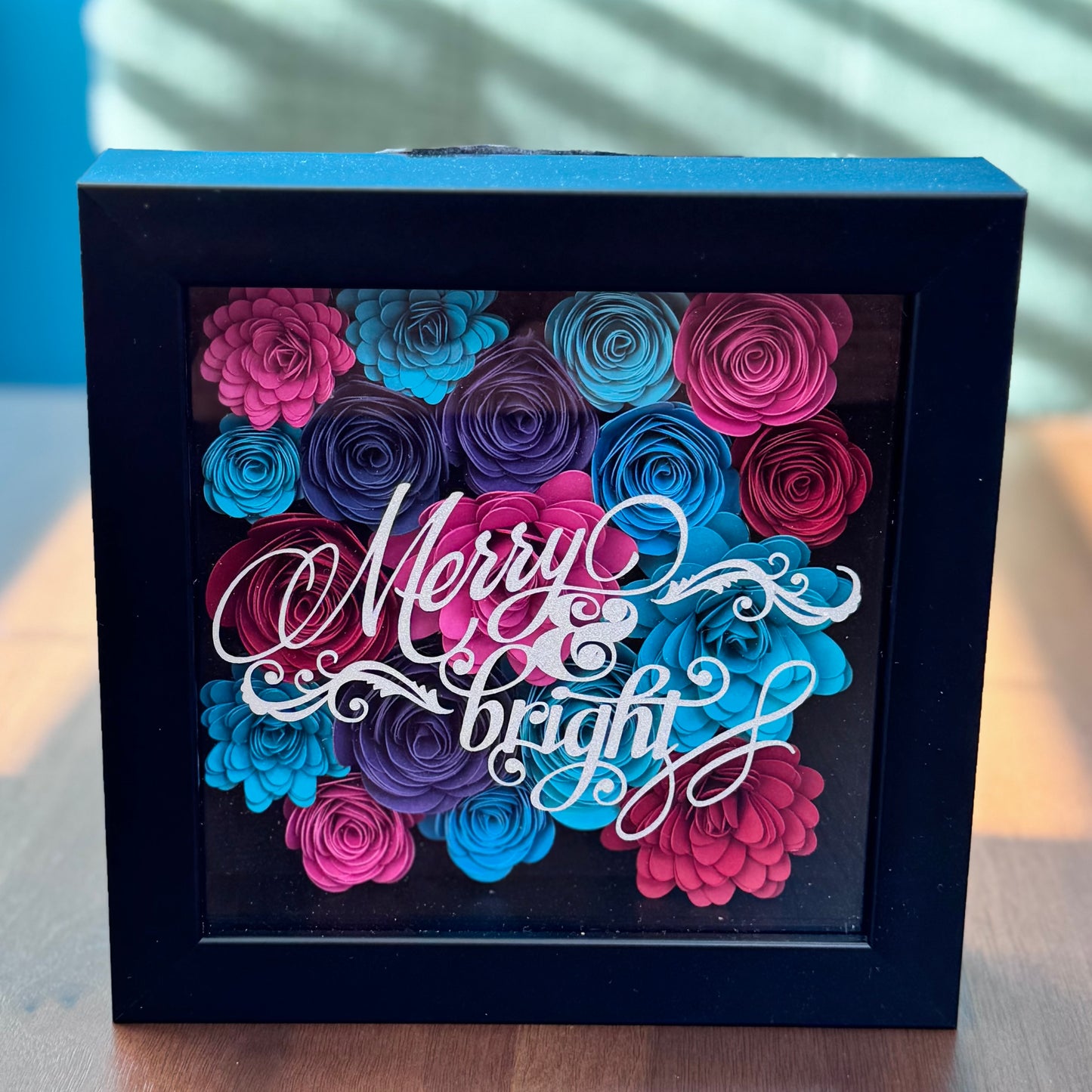 Studio Sample | Merry & Bright Flower Shadow Box