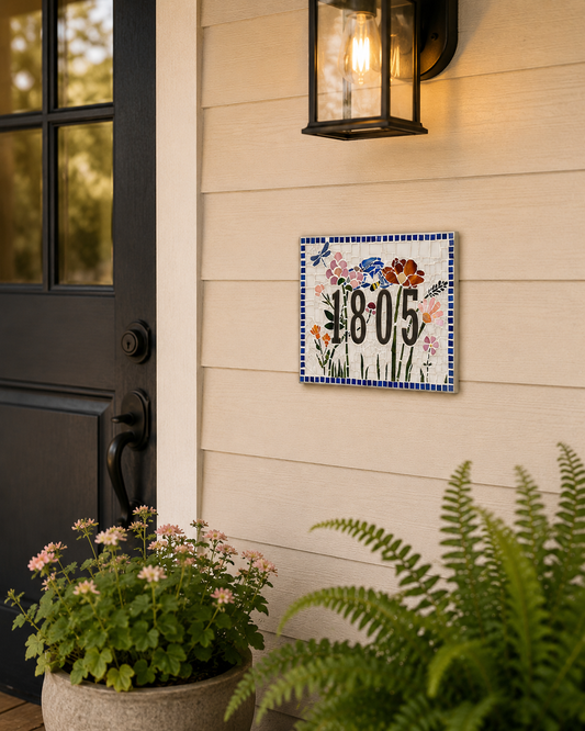 Mosaic House Number Sign Workshop - Tues 7/21 & Tues 7/23 | 6:30pm