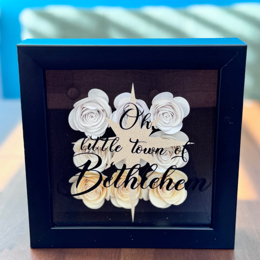 Studio Sample | Oh, Little Town of Bethlehem Flower Shadow Box